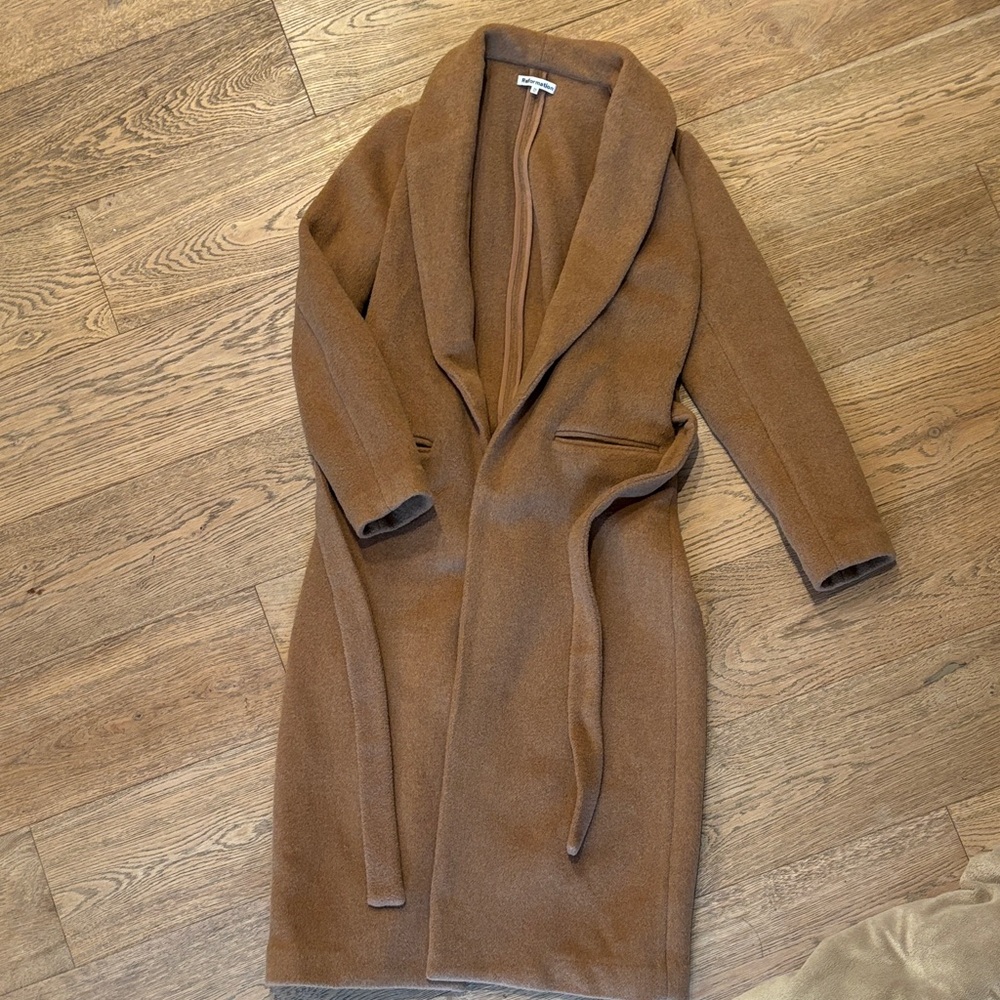 Reformation wool coat, long, size xs